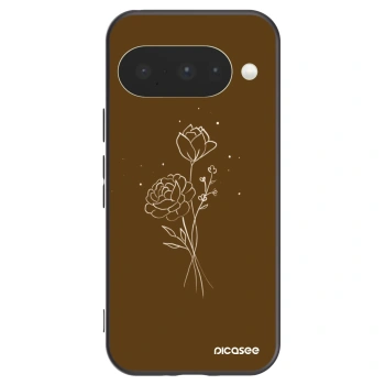 Picasee silikonový černý obal pro Google Pixel 10 - Brown flowers