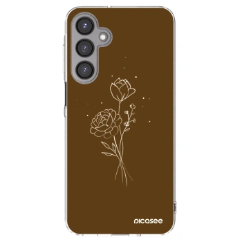 Picasee silikonový průhledný obal pro Samsung Galaxy A16 4G - Brown flowers