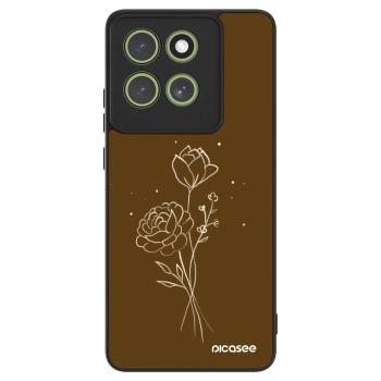 Obal pro Motorola Moto G86 Power 5G - Brown flowers