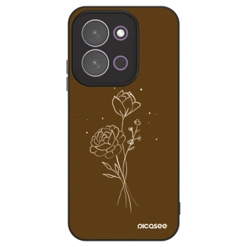 Obal pro Xiaomi Redmi 15C 5G - Brown flowers