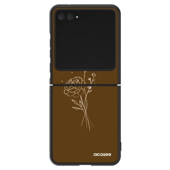 Obal pro Motorola Razr 60 - Brown flowers