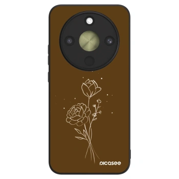 Obal pro Honor Magic8 Lite 5G - Brown flowers
