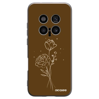 Picasee silikonový černý obal pro Honor Magic8 Pro 5G - Brown flowers