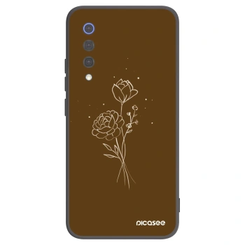 Obal pro Xiaomi Mi 9 SE - Brown flowers