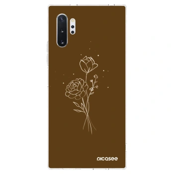 Obal pro Samsung Galaxy Note 10+ N975F - Brown flowers