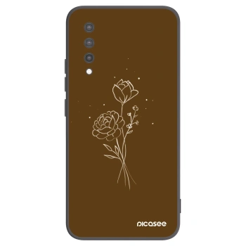 Obal pro Xiaomi Mi 9 Lite - Brown flowers