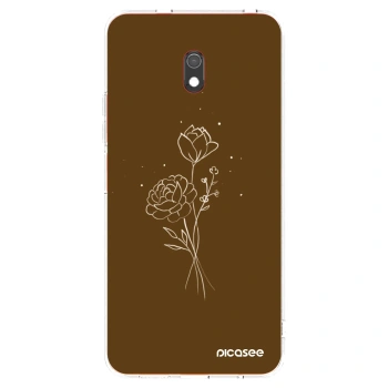 Obal pro Xiaomi Redmi 8A - Brown flowers