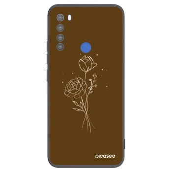 Obal pro Xiaomi Redmi Note 8T - Brown flowers