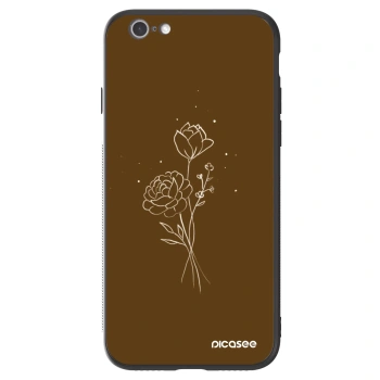 Obal pro Apple iPhone 6/6S - Brown flowers