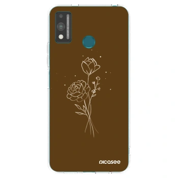 Obal pro Honor 9X Lite - Brown flowers