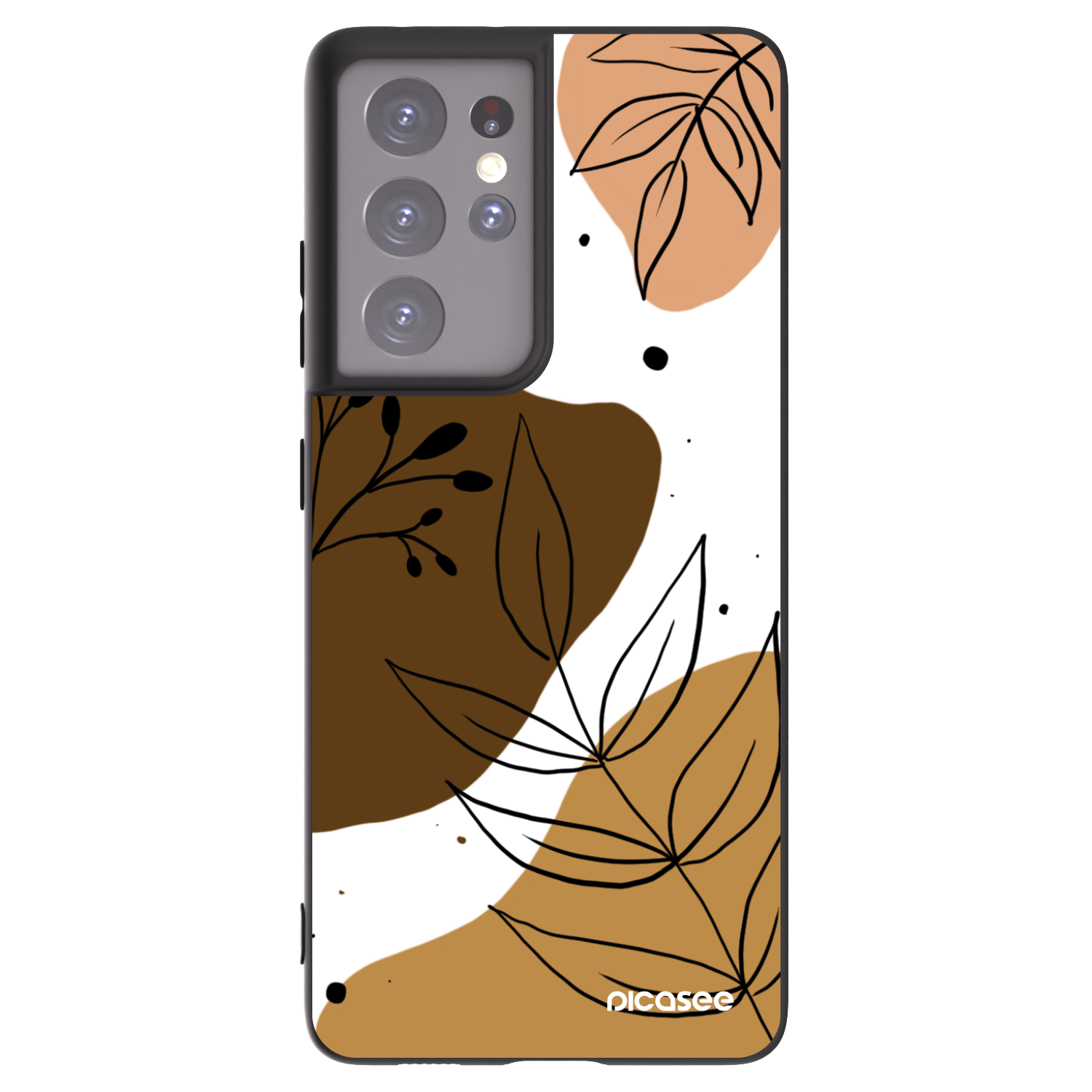 Picasee silikonový černý obal pro Samsung Galaxy S21 Ultra 5G G998B - Boho style