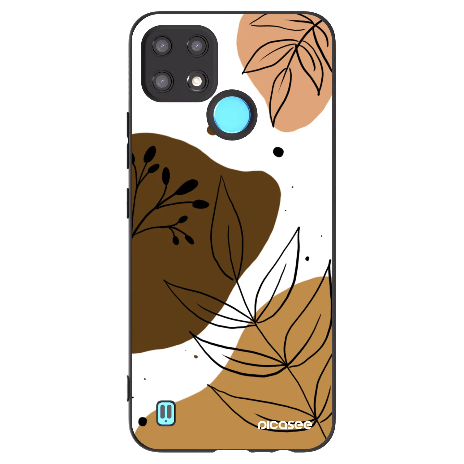Picasee silikonový černý obal pro Realme C21 - Boho style