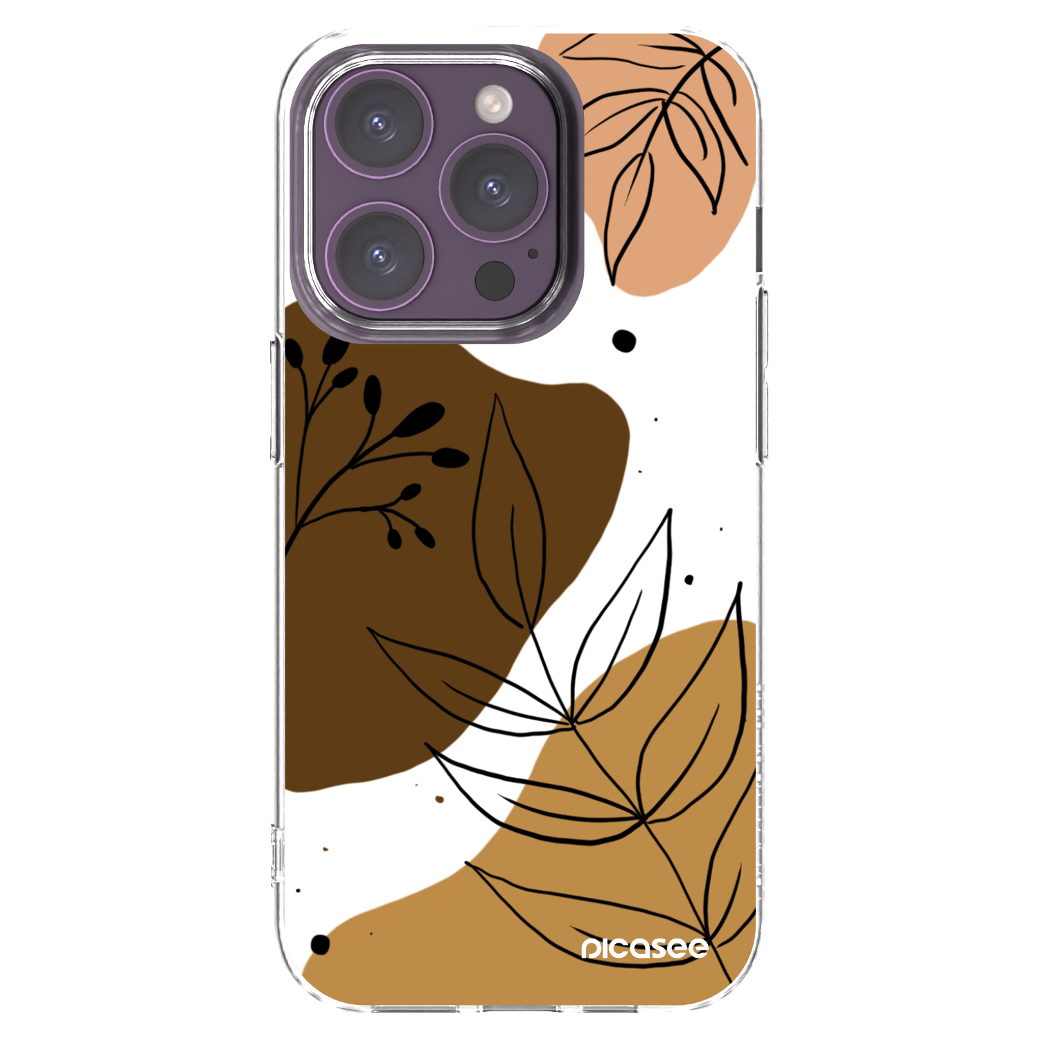 Picasee silikonový průhledný obal pro Apple iPhone 14 Pro - Boho style