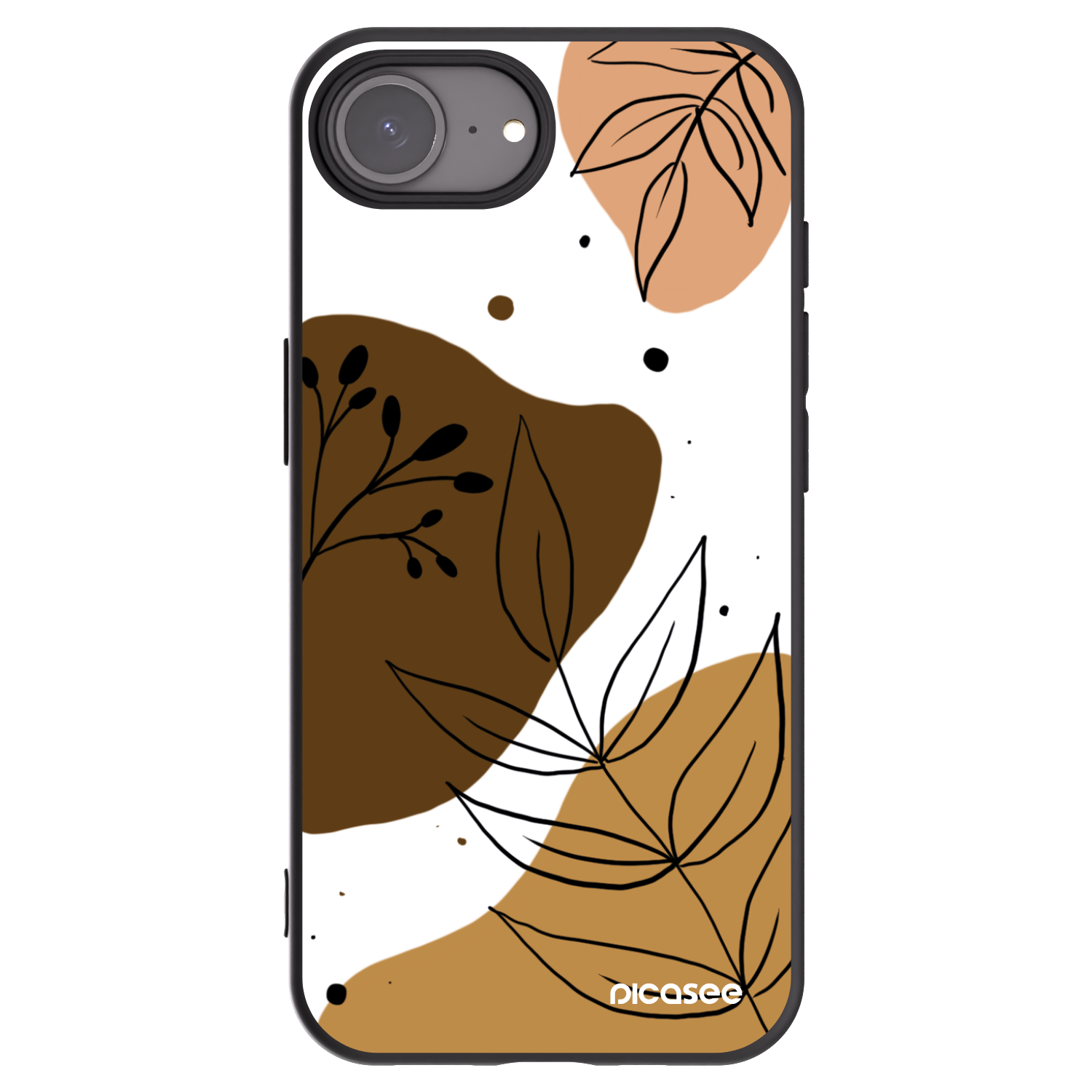 Picasee silikonový černý obal pro Apple iPhone 16e - Boho style