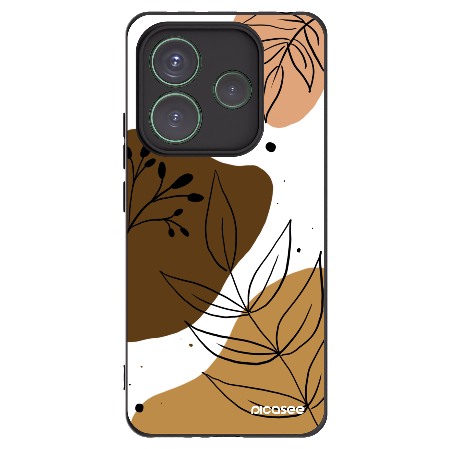 Picasee silikonový černý obal pro Xiaomi Redmi Note 14 5G - Boho style