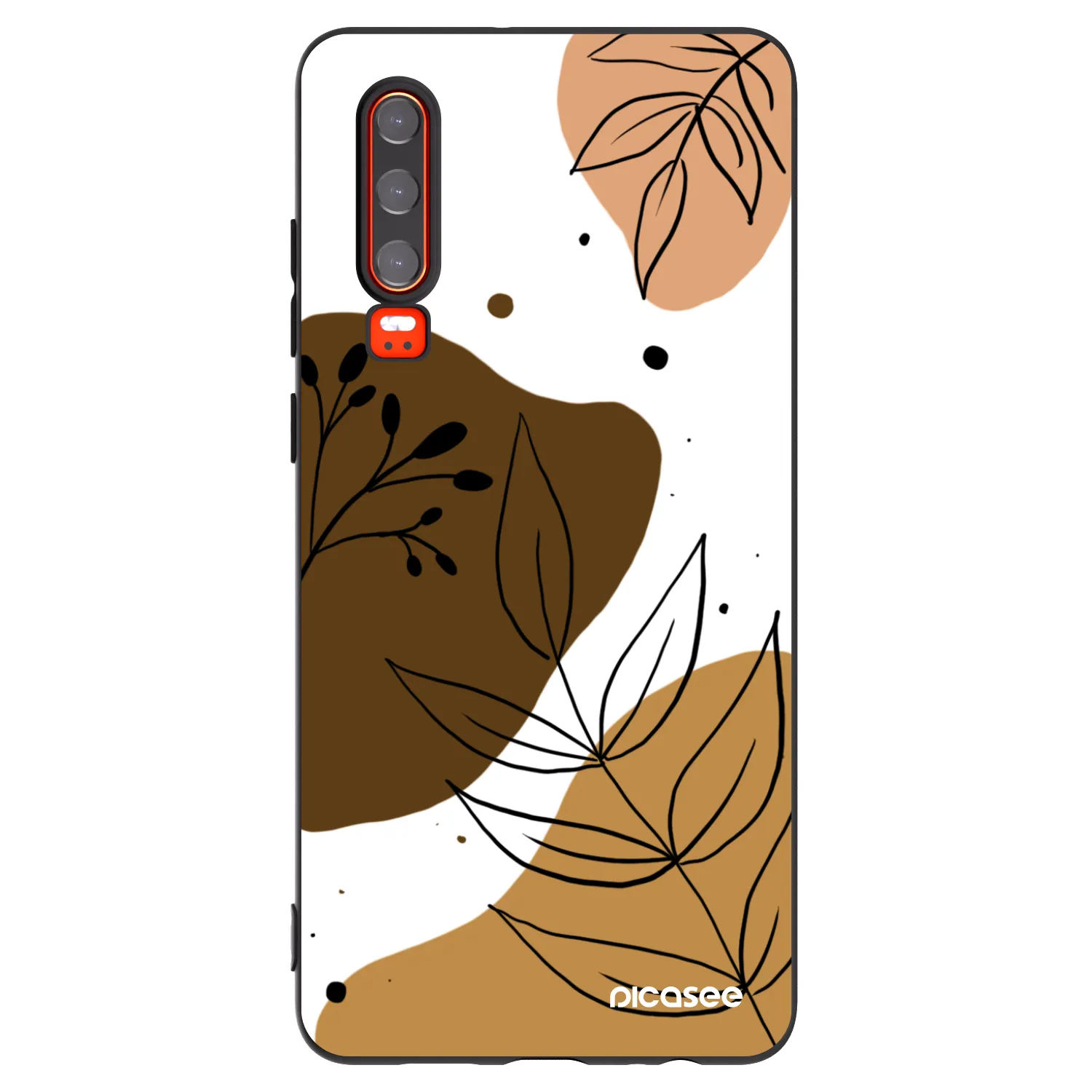 Picasee silikonový černý obal pro Huawei P30 - Boho style