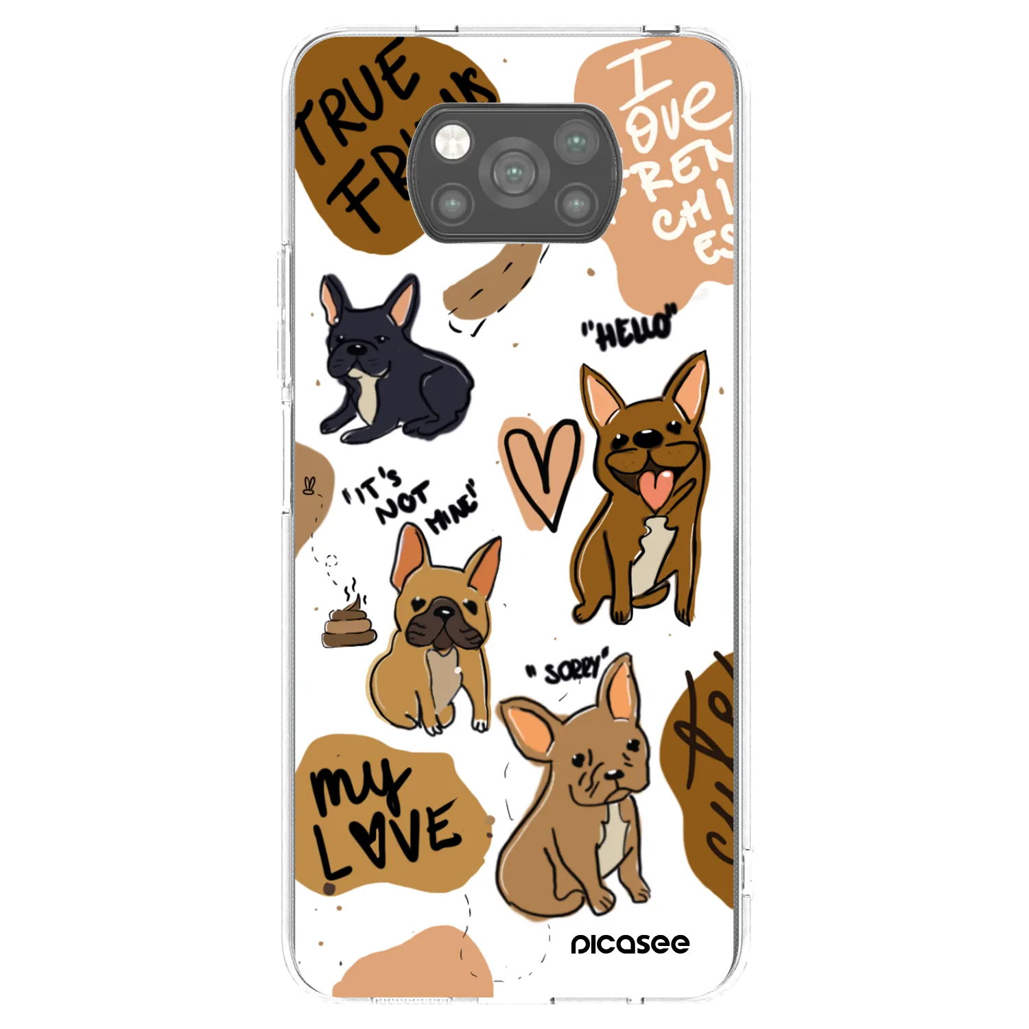 Picasee silikonový černý obal pro Xiaomi Poco X3 - Frenchies