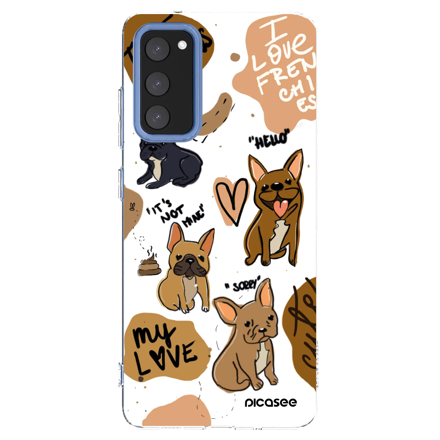 Picasee silikonový průhledný obal pro Samsung Galaxy S20 FE - Frenchies