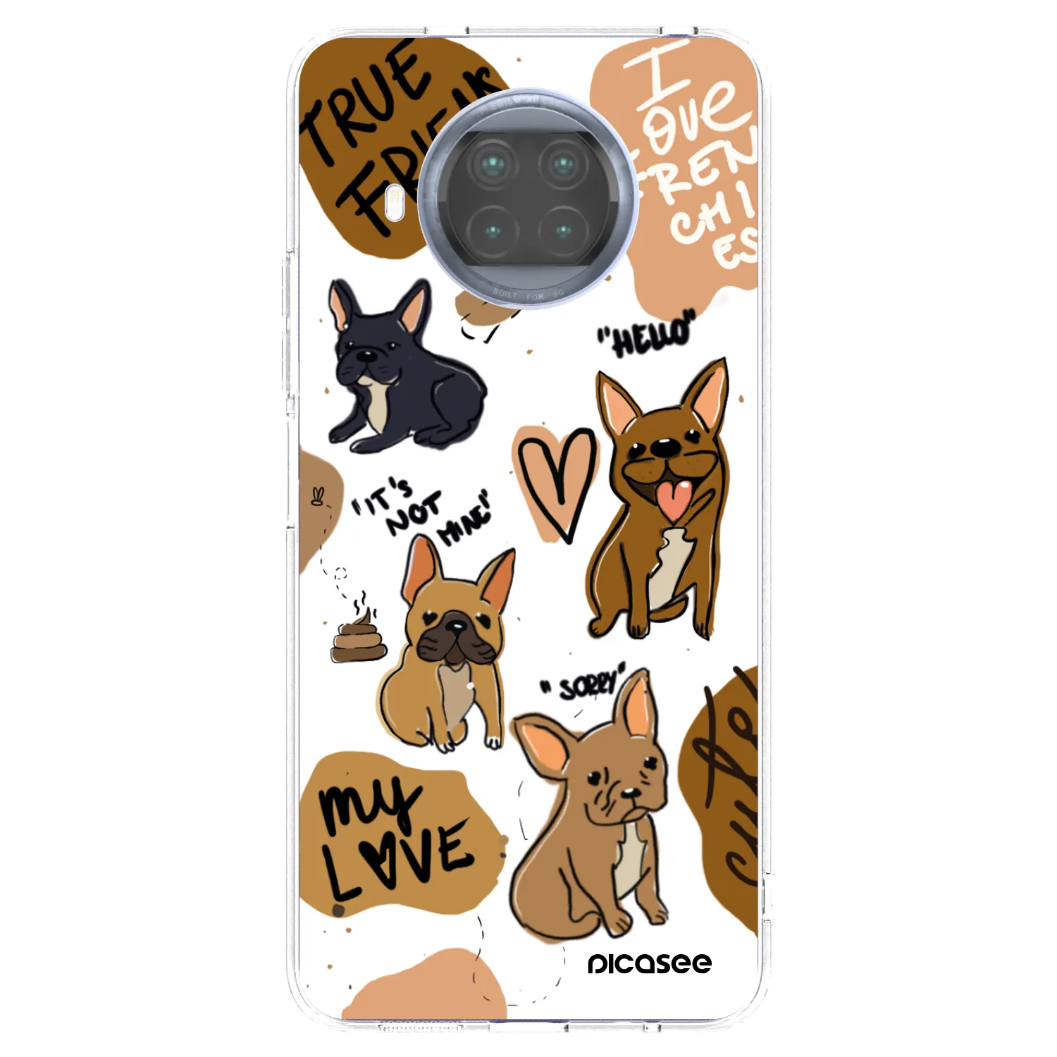 Picasee silikonový průhledný obal pro Xiaomi Mi 10T Lite - Frenchies