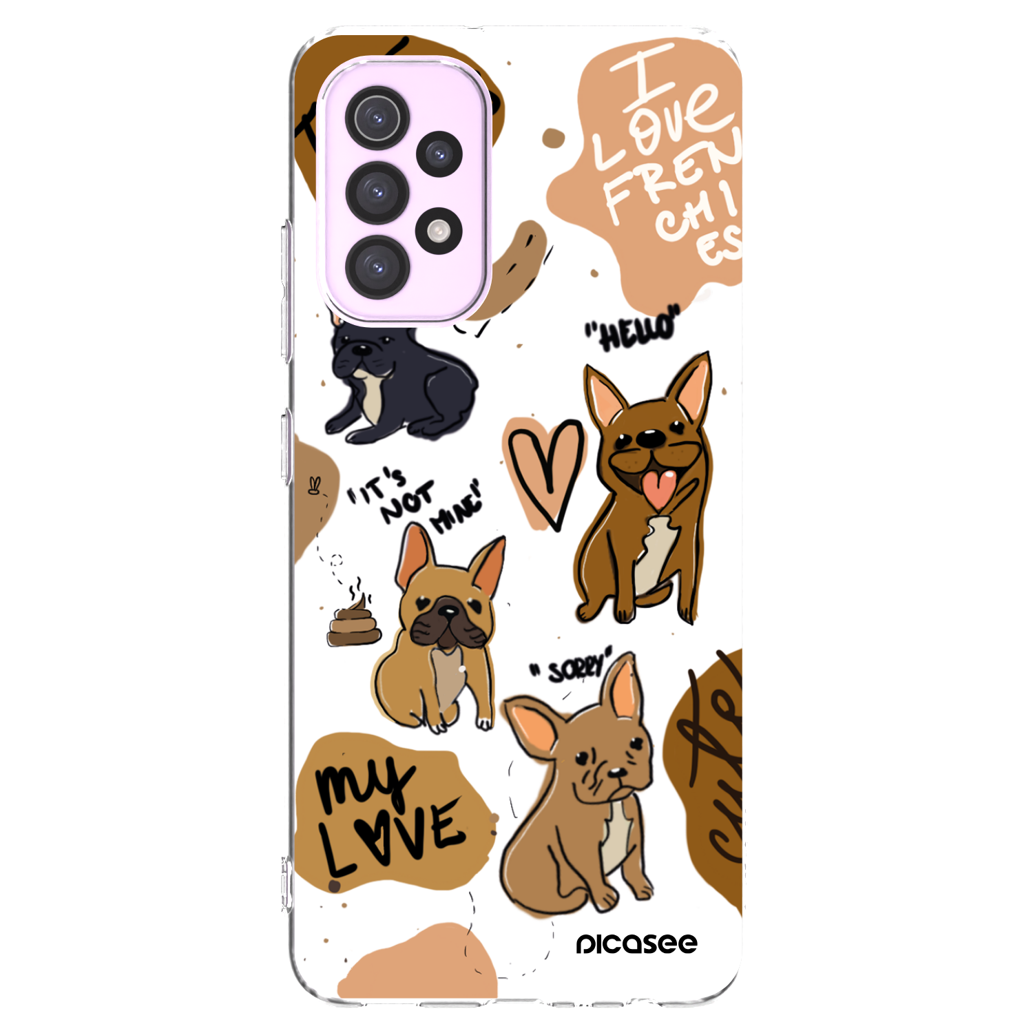 Picasee silikonový průhledný obal pro Samsung Galaxy A32 5G A326B - Frenchies