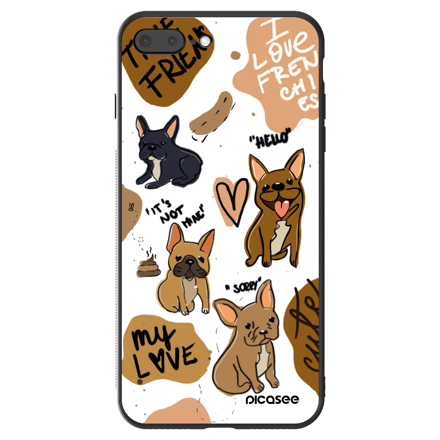 Picasee ULTIMATE CASE pro Apple iPhone 7 Plus - Frenchies