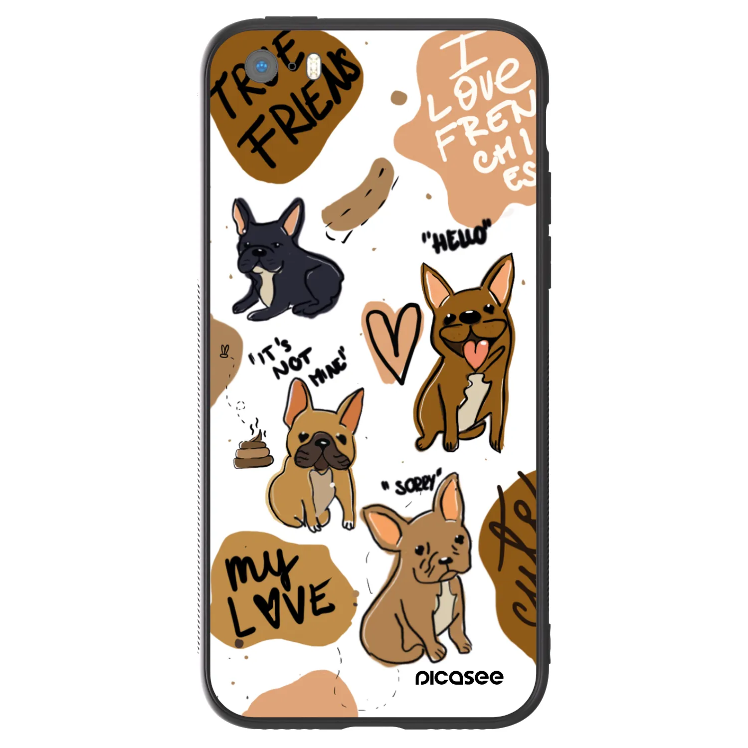 Picasee ULTIMATE CASE pro Apple iPhone 5/5S/SE - Frenchies
