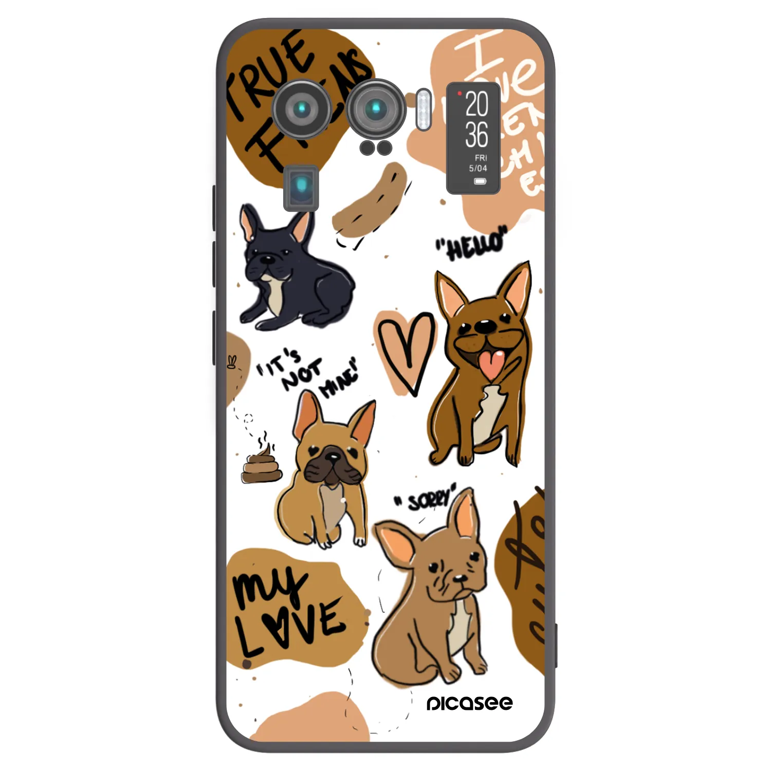 Picasee silikonový černý obal pro Xiaomi Mi 11 Ultra - Frenchies