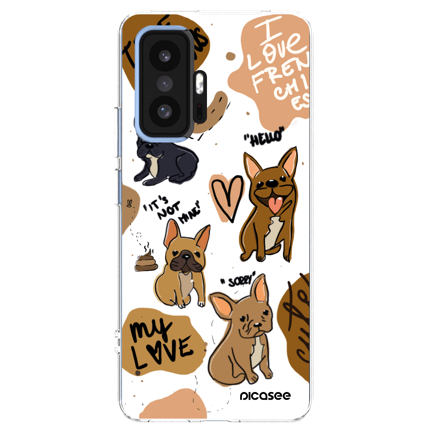 Picasee silikonový průhledný obal pro Xiaomi 11T Pro - Frenchies