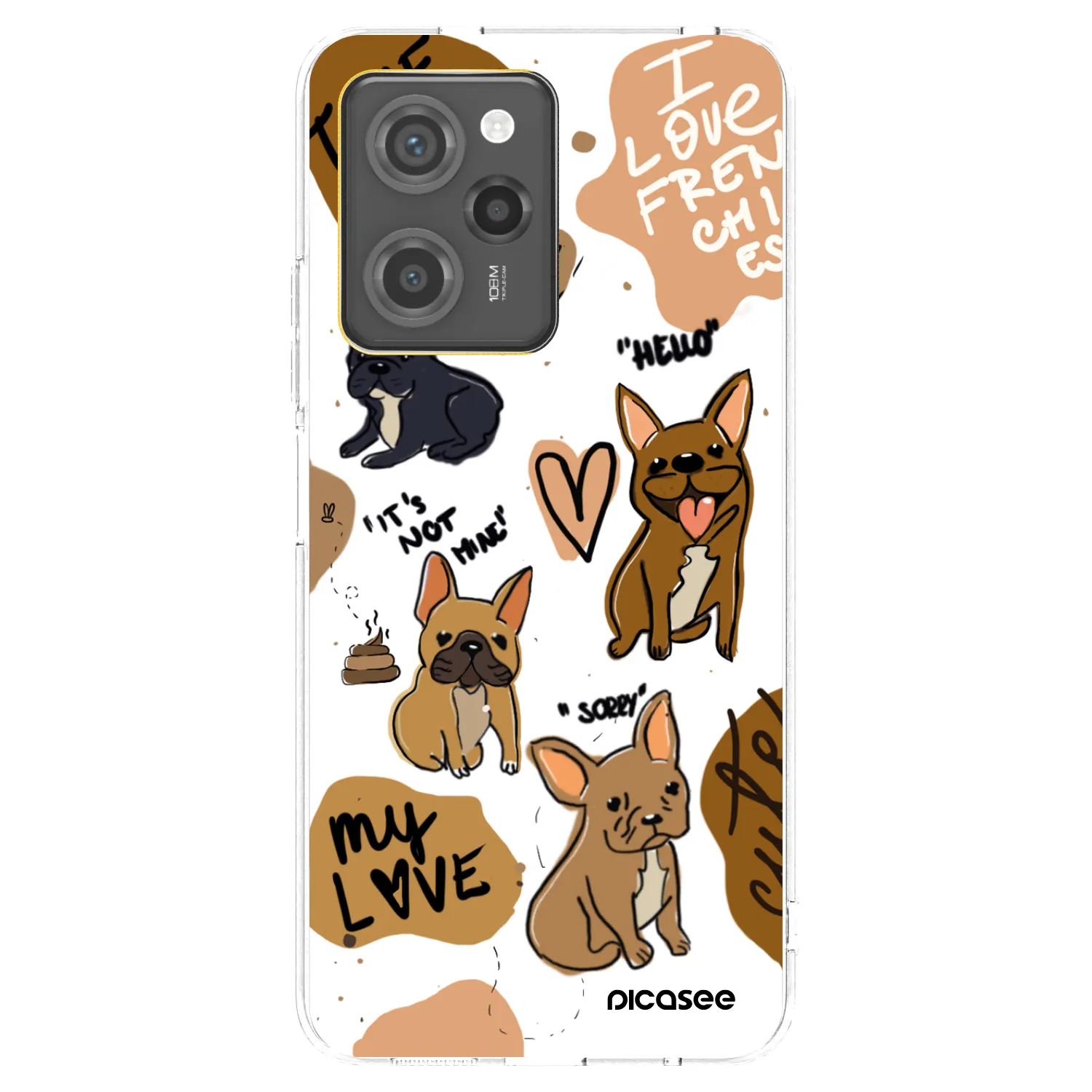 Picasee silikonový průhledný obal pro Xiaomi Poco X5 Pro - Frenchies