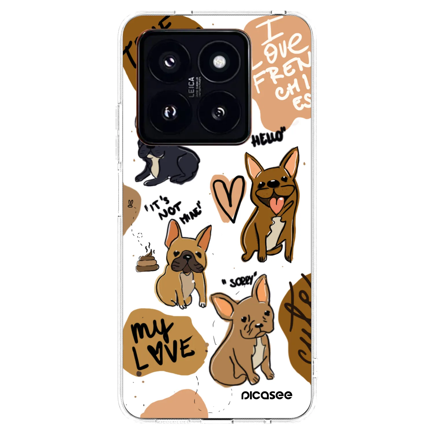 Picasee silikonový průhledný obal pro Xiaomi 14 Pro - Frenchies