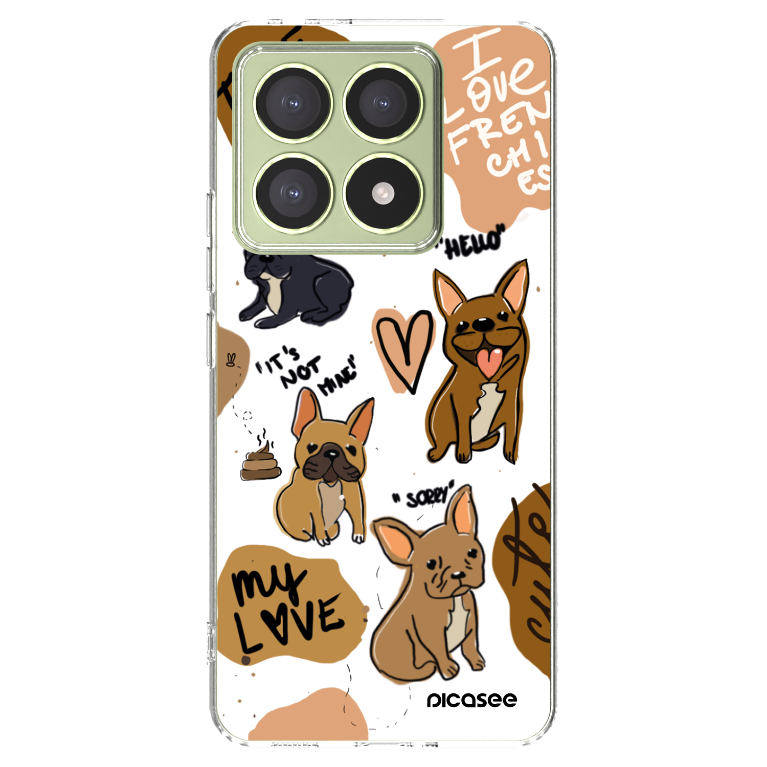 Picasee silikonový průhledný obal pro Xiaomi 14T - Frenchies