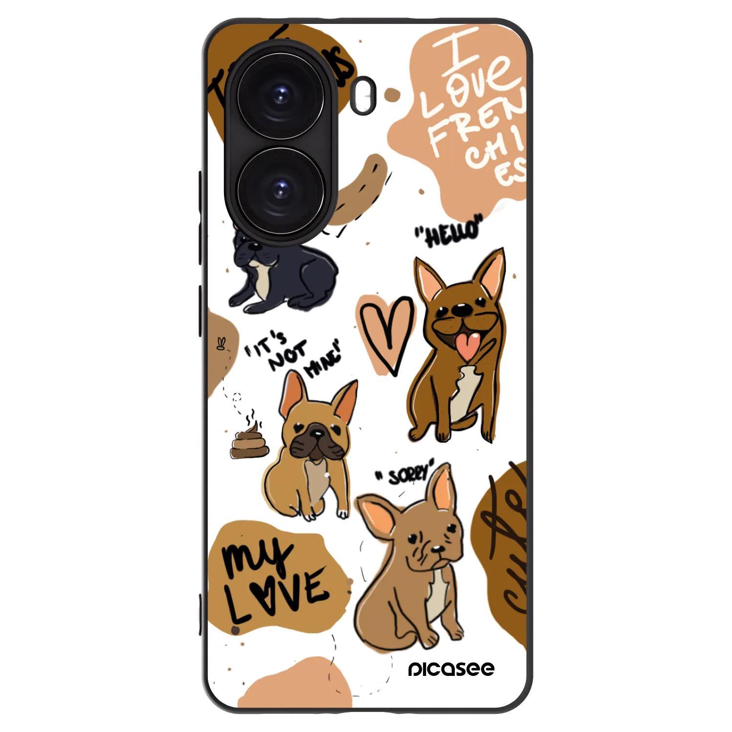 Picasee silikonový černý obal pro Xiaomi Poco X7 Pro 5G - Frenchies