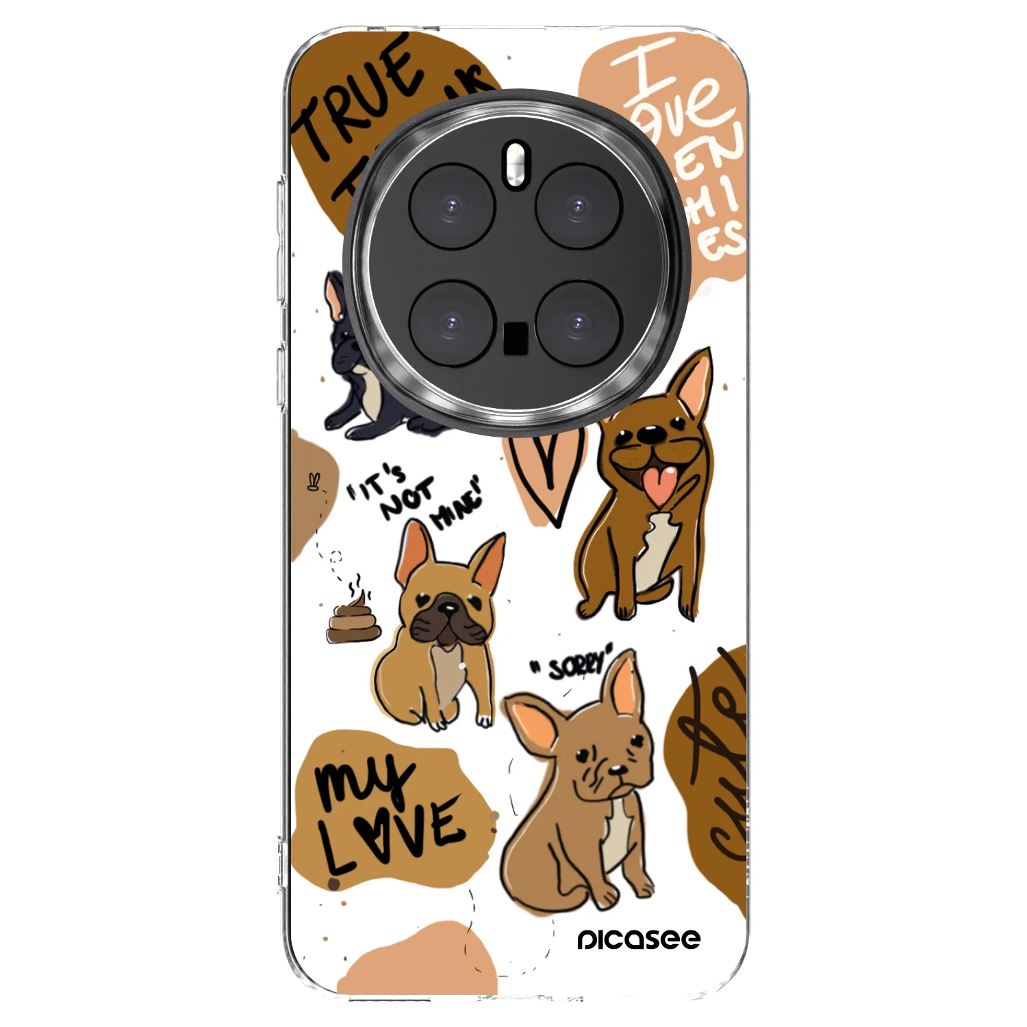 Picasee silikonový průhledný obal pro Honor Magic7 Pro 5G - Frenchies