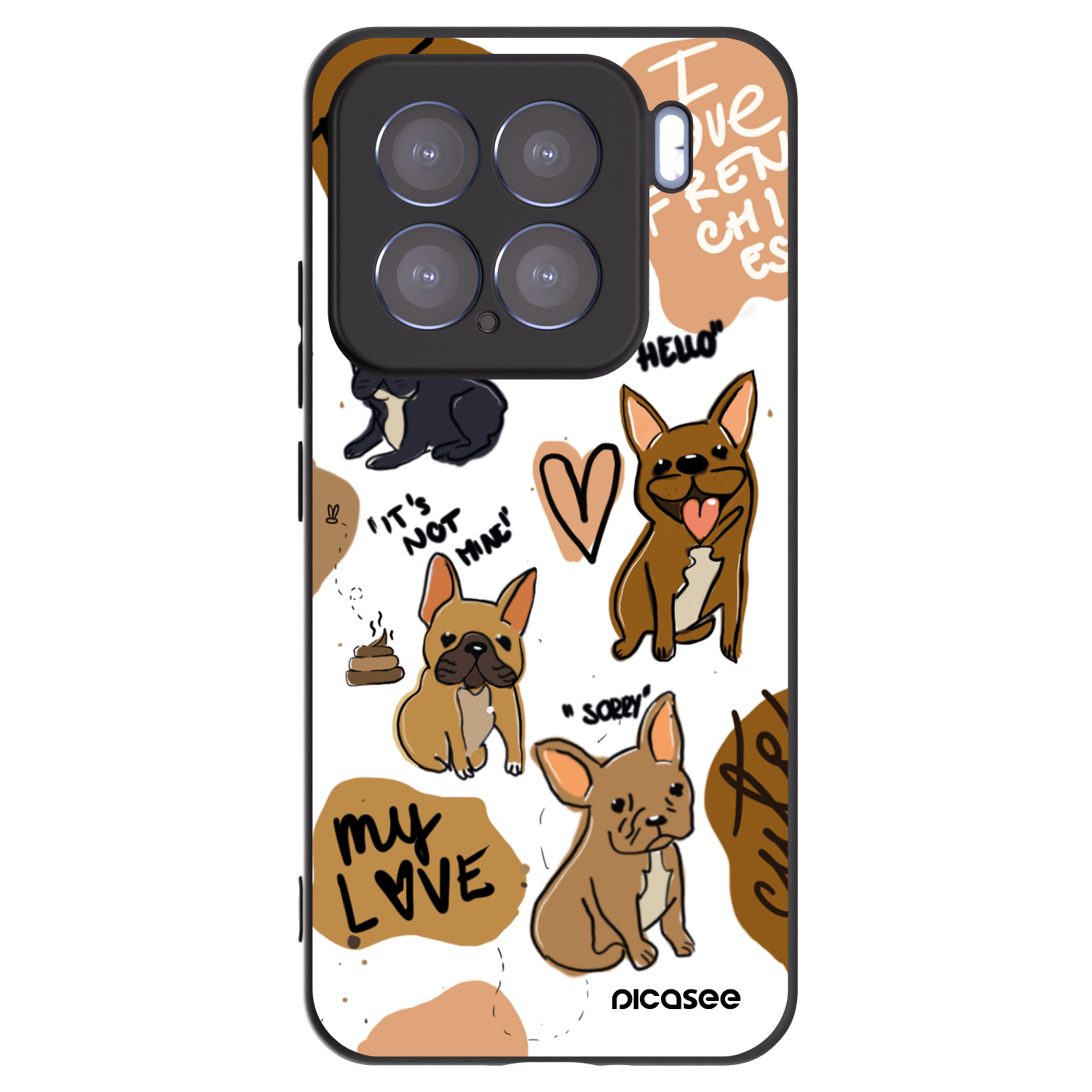 Picasee silikonový černý obal pro Xiaomi 15 - Frenchies