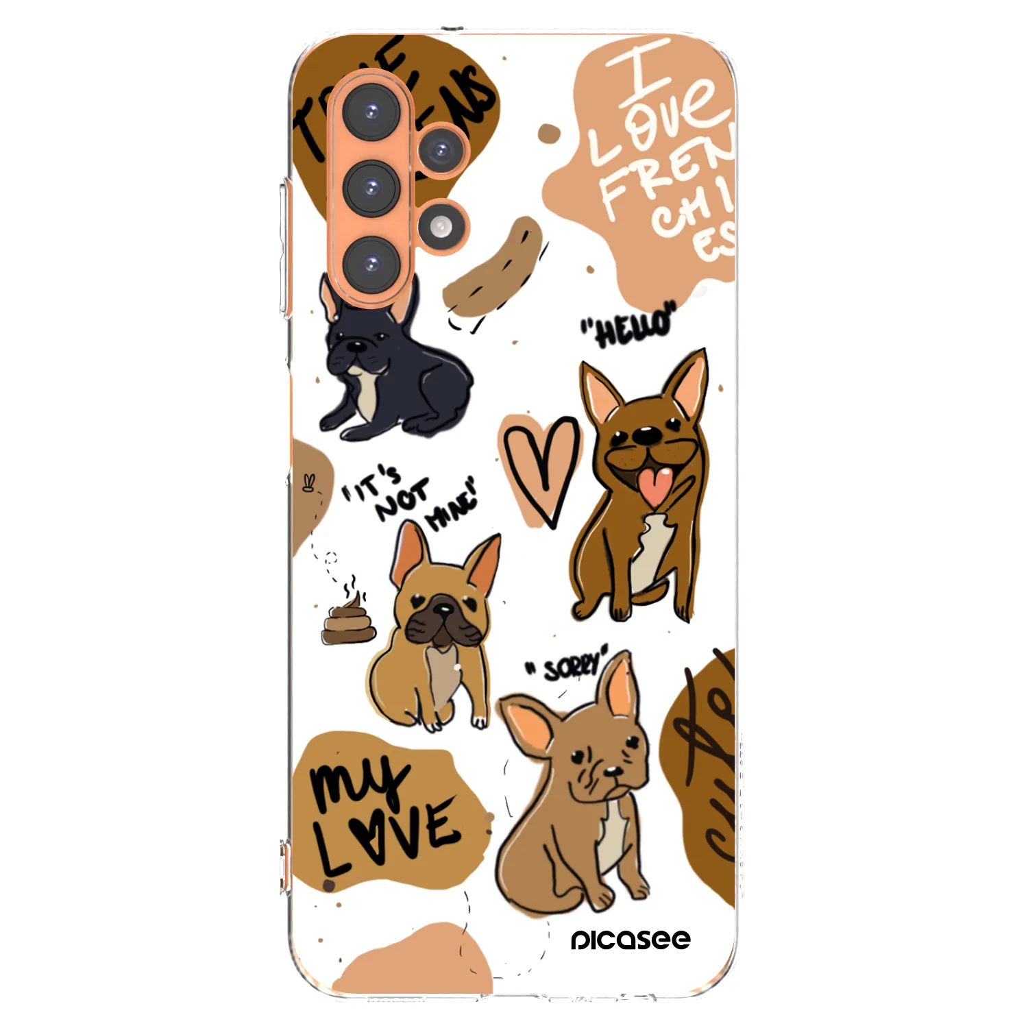 Picasee silikonový průhledný obal pro Samsung Galaxy A13 5G - Frenchies