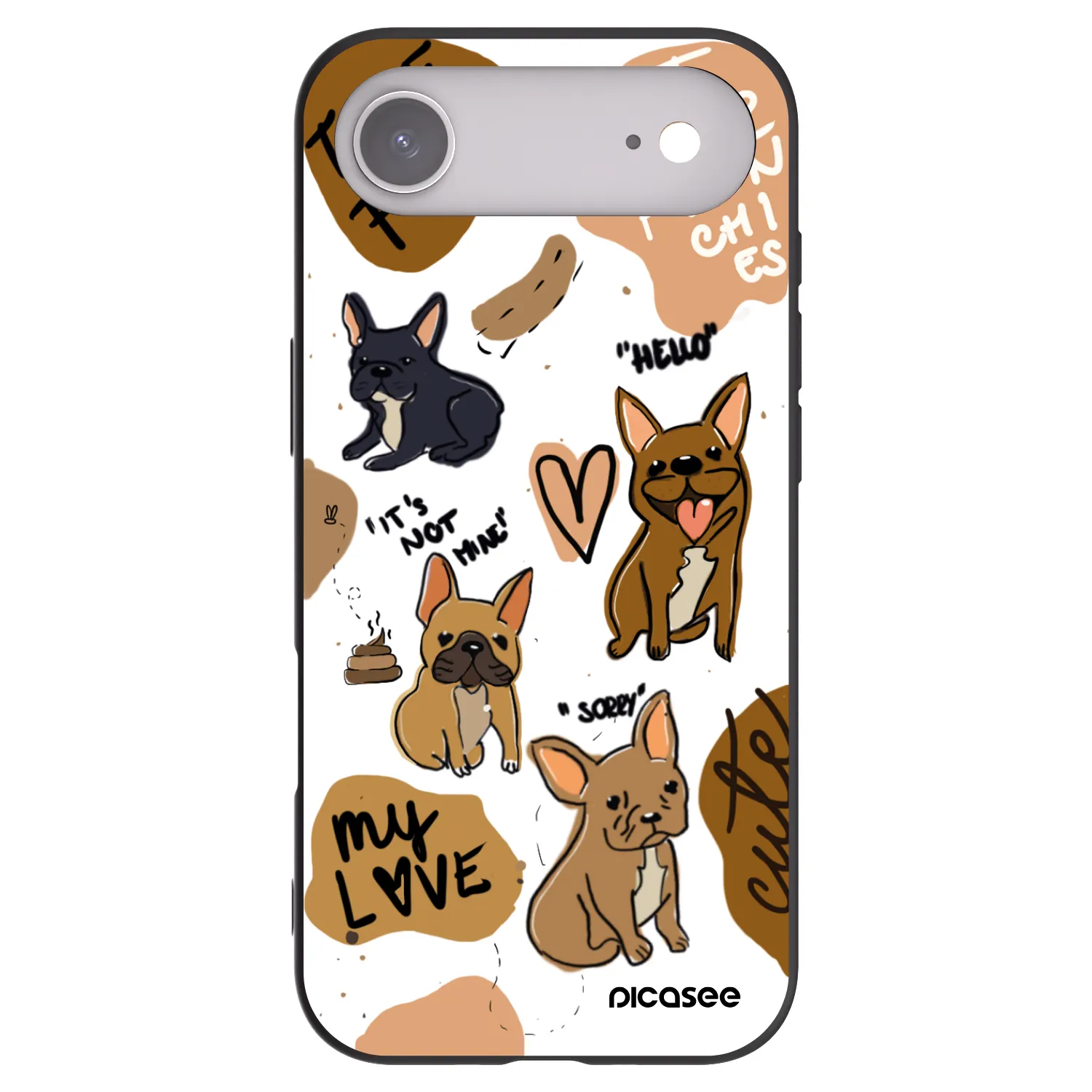 Picasee silikonový černý obal pro Apple iPhone Air - Frenchies