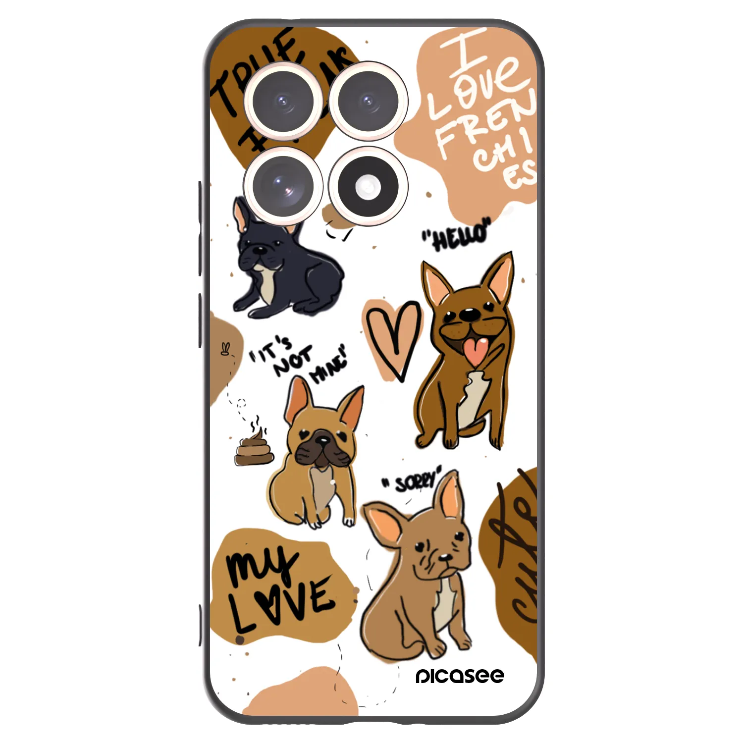 Picasee silikonový černý obal pro Xiaomi 15T - Frenchies