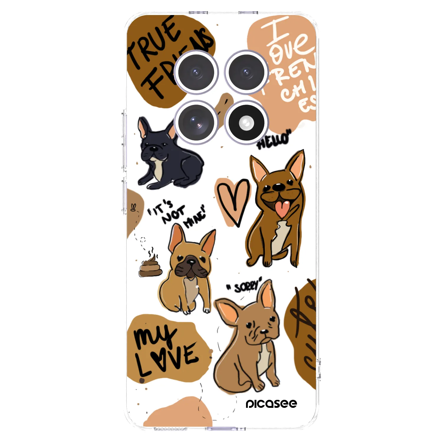Picasee silikonový průhledný obal pro Xiaomi Redmi Note 15 - Frenchies