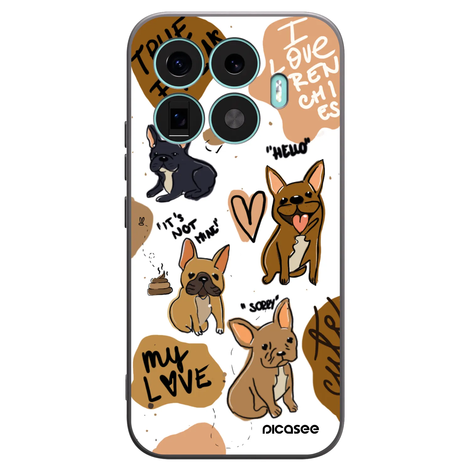 Picasee silikonový černý obal pro Xiaomi 17T - Frenchies