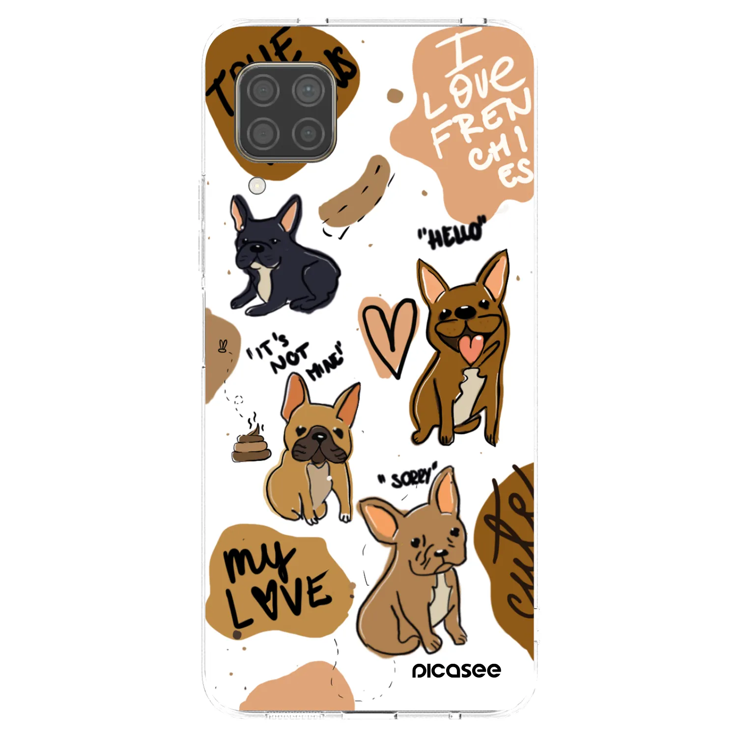 Picasee silikonový průhledný obal pro Huawei P40 Lite - Frenchies