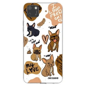 Picasee silikonový průhledný obal pro Huawei Y5P - Frenchies