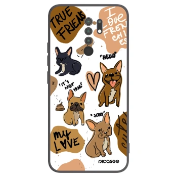 Picasee silikonový černý obal pro Xiaomi Redmi 9 - Frenchies