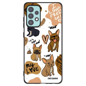Picasee silikonový černý obal pro Samsung Galaxy A72 A725F - Frenchies