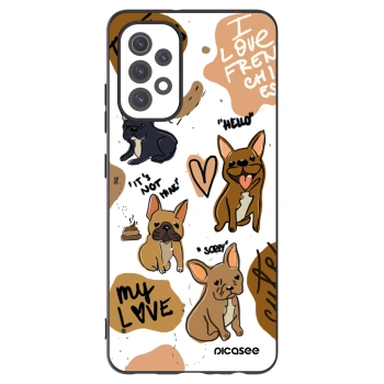 Picasee silikonový černý obal pro Samsung Galaxy A32 5G A326B - Frenchies