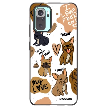 Picasee silikonový černý obal pro Xiaomi Redmi Note 10 Pro - Frenchies