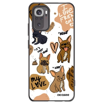Picasee silikonový černý obal pro Xiaomi Redmi Note 10S - Frenchies