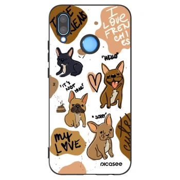 Picasee silikonový černý obal pro Huawei P20 Lite - Frenchies