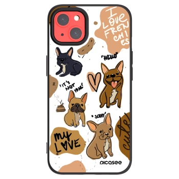 Picasee silikonový černý obal pro Apple iPhone 13 - Frenchies