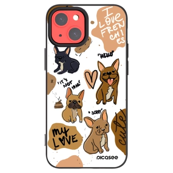 Picasee silikonový černý obal pro Apple iPhone 13 mini - Frenchies