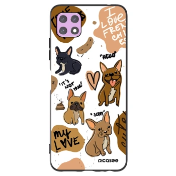 Picasee silikonový černý obal pro Samsung Galaxy A22 A226B 5G - Frenchies